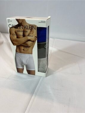 Calvin Klein 3-Pack Boxer Briefs in Green Blue, and Gray